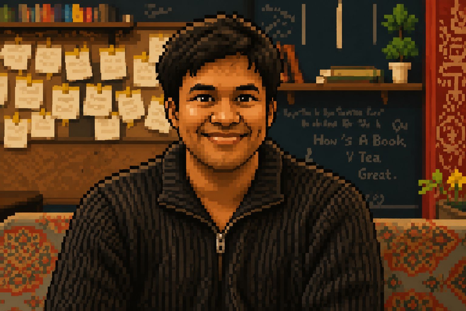 Pixel art portrait of Galaba Vamsi